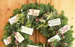 Making a New Year's wreath on the door with your own hands